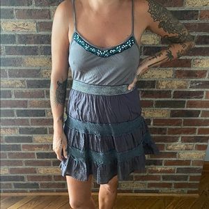 Free People Summer Dress with Beaded Neckline